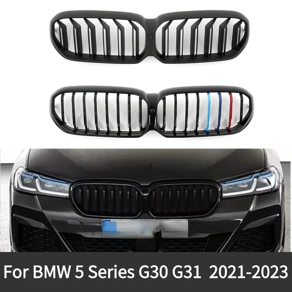Pre BMW 5 Series G30 G31 M5 F90 2021-2023 525I 530I 540I Perfect Match Front Inlet Grill Bumper Grile Grile Radiator Grid Hood Meh