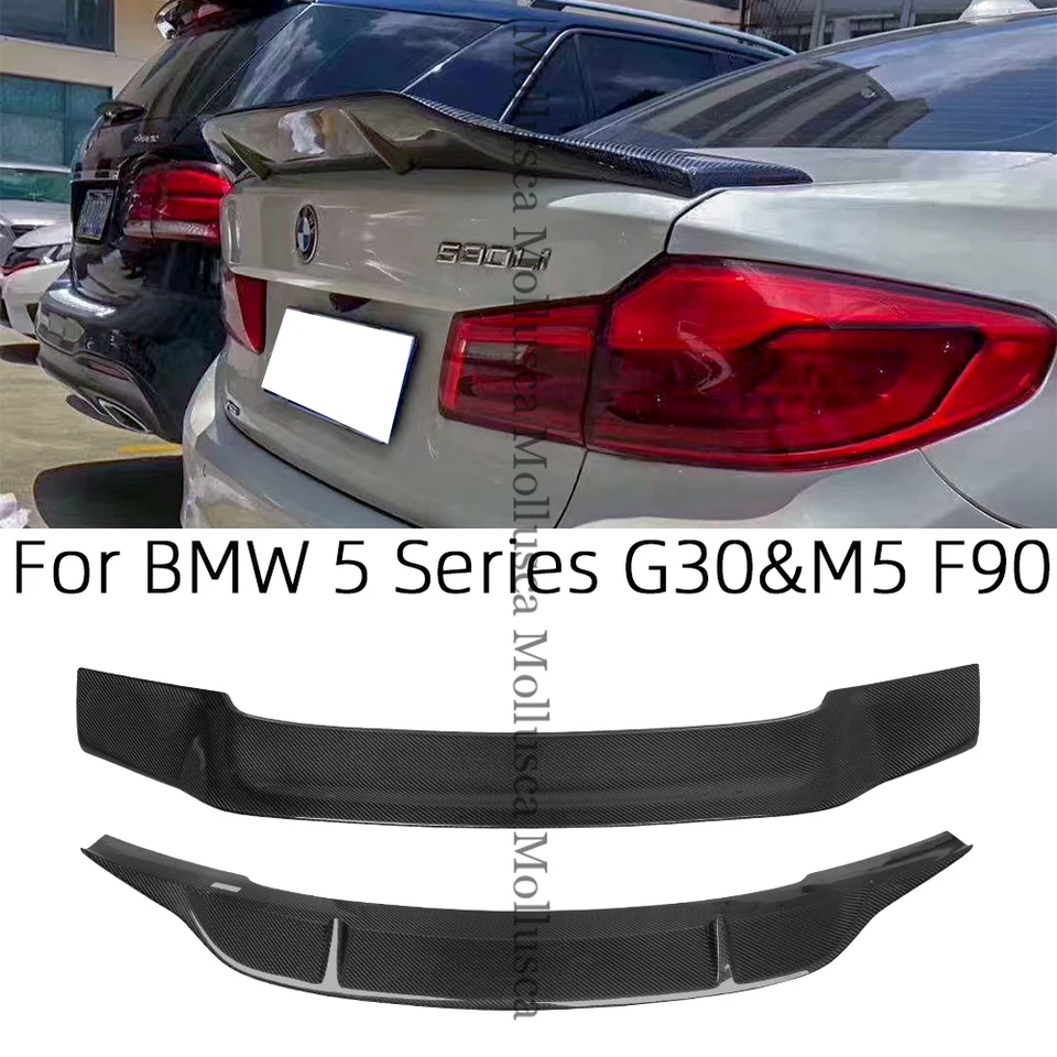 Pre BMW 5 Series G30 G38 a M5 F90 R Style Uhlíkové vlákno Kriblové krídlo kufra 2016-2023 FRP Honeycomb Forged