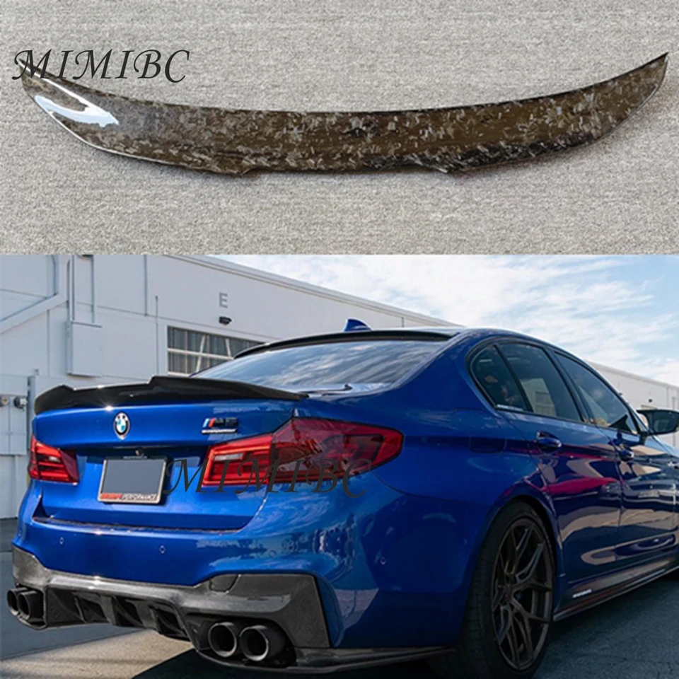 Pre BMW 5 Series G30 G38/F90 M5 PSM STYLE Skutočné uhlíkové vlákno Materiál Zadný spojler kufra kufra 2016-2024 SPOiler auta