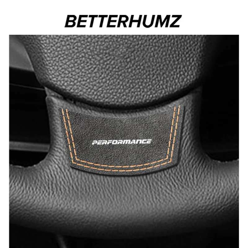 Pre BMW E60 E61 Series 5 Setrance volantu TRIM ORIC Rám Ozdobný odznak vyrobený z doplnkov na ladenie interiéru Alcantara