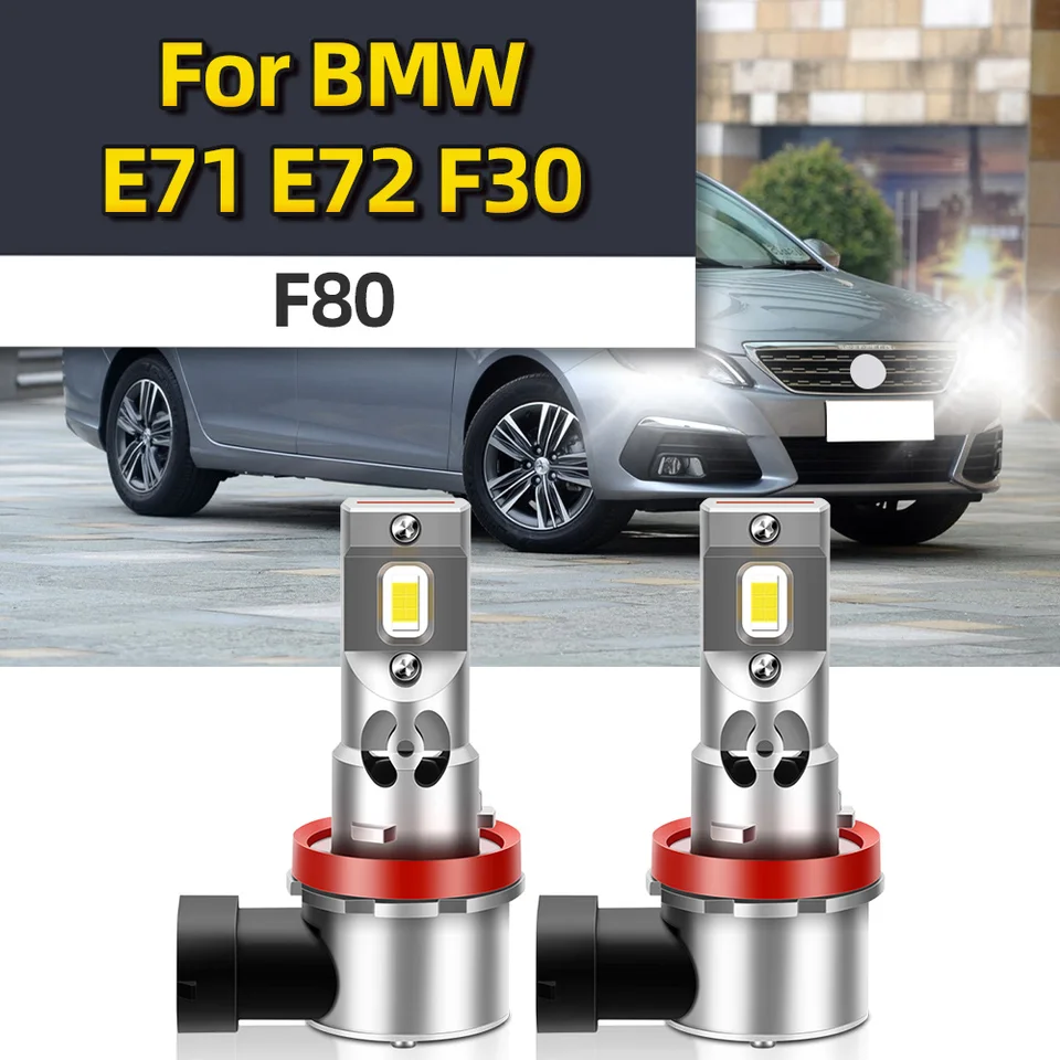 Pre BMW E71 E72 F30 F80 Wireless LED CSP žiarovky hmlové svetlá auto svetlomet H16JP H11 H8 H9 LAMP DRL Hnacím svetlom 6000K 12V 30000LM