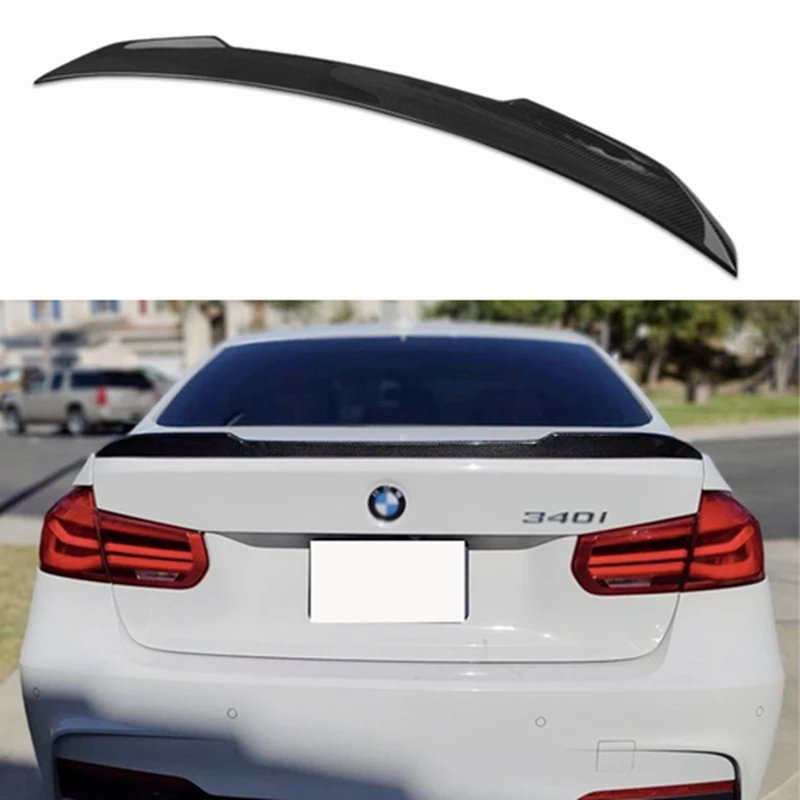 Pre BMW F30 3 Series F80 M3 2013-2018 SPOILER LIP STYLING SPITING KITION AUBLIBER / KÁVNENÉ KOŽNOSTNÉ ZADNÉ KOMPELER Krídle