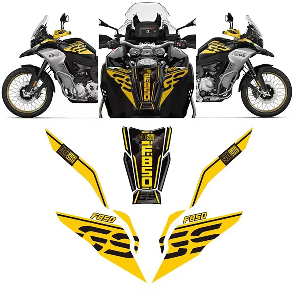 Pre BMW F850GS Adventure 40 rokov Triple Black Edition Decals Decals Back Tank Sticker 2019-2022