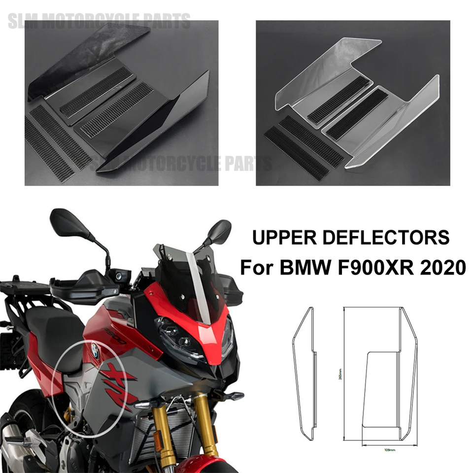 Pre BMW F900XR 2020 2021 F 900 XR Nový motocykel horný deflektor Side bok pred čelným sklom čelného skla horný deflektor