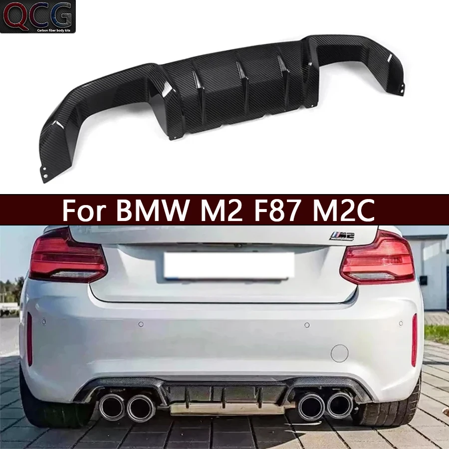 Pre BMW M2 F87 M2C Carbon Fiber Car Auta Zadný nárazník Zadné rozdeľovače Spiler Spiler zadné pery MP SPOLOČNOSŤ Automobilové príslušenstvo Body