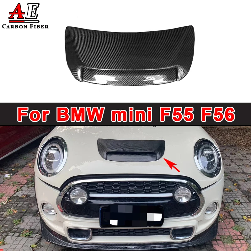 Pre BMW Mini F55 F56 Skutočné uhlíkové vlákno predné motorové motory kapota na kopu vzduchu Vzdičku výstupného krytu JCW Style Body Kit