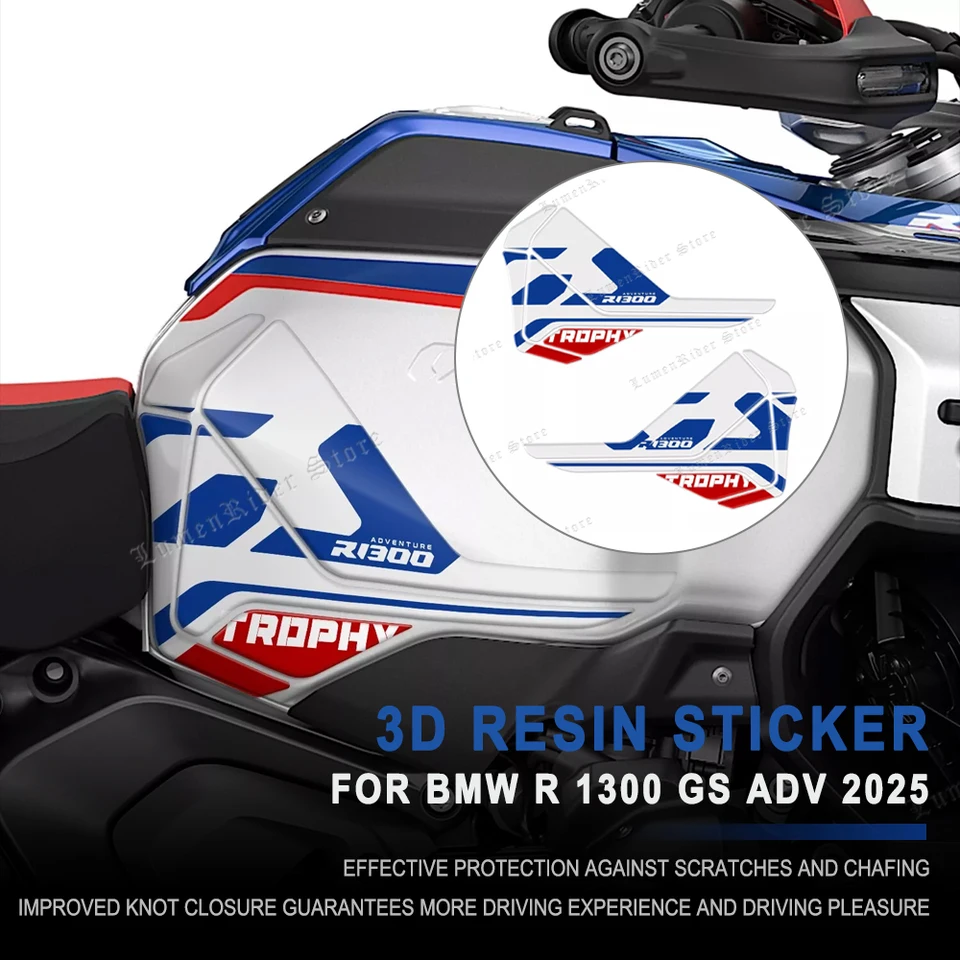 Pre BMW R 1300 GS R1300GS Adv Trophy 2025 Motocyklové príslušenstvo 3D epoxidová živici Tank Ochrana Sticker Nový dekoratívny nálepka