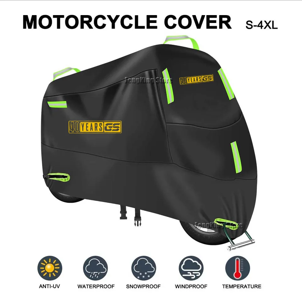 Pre BMW R1200GS F850GS R125 Adv 40 rokov GS Motocykel Cover UV Ochranná prachová odolnosť voči snehu v prírode Vonkajšia vodotesná povodeň