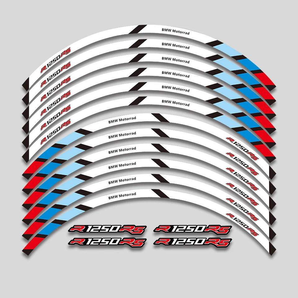 Pre BMW R1250RS R1250 RS 1250 R 1250RS 17 palcov Motocyklové príslušenstvo nálepky na kolesá Decalrative Rim Reflex Set Sada