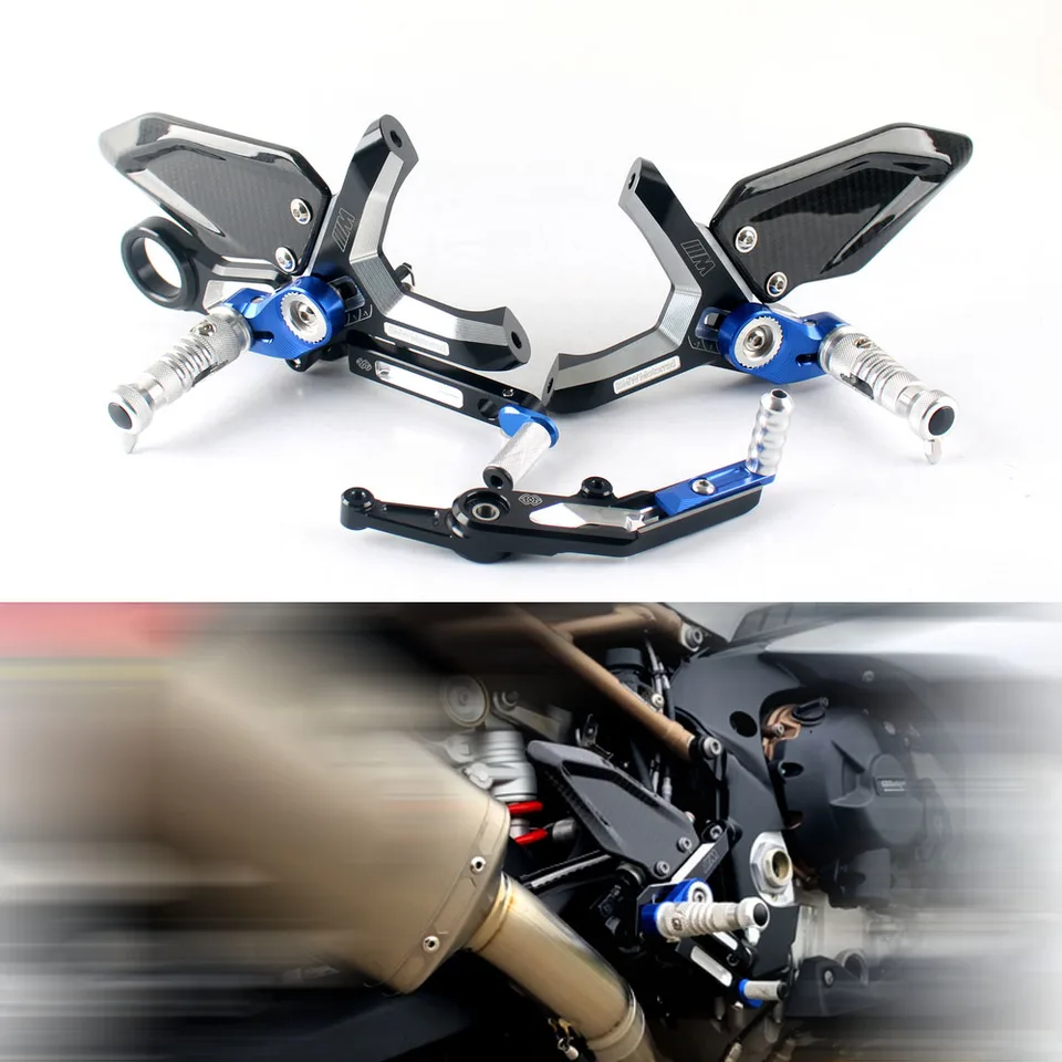 Pre BMW S1000RR S1000R M1000RR Motocykel nastaviteľný spätný chod Fot Foot REST CNC a uhlíkové vlákno 2019 2020 2021 2022 2023
