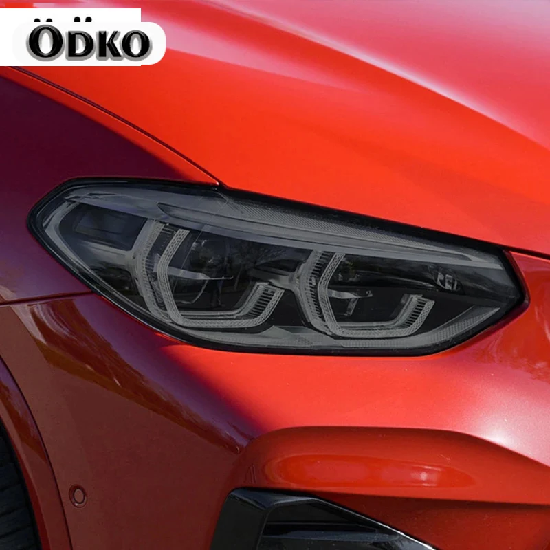 Pre BMW X1 F48 X2 F39 X3 F25 G01 X4 F26 G02 X5 F15 G05 X6 F16 G06 X7 Svetlomet automobilu Tint Tint Fald Black Black Film TPU TPU