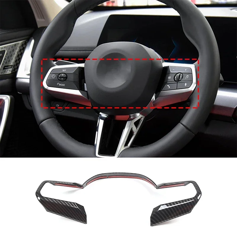 Pre BMW X1 IX1 U11 2023-2024 ABS uhlíkové vlákno Velo volant dekoratívny ráme