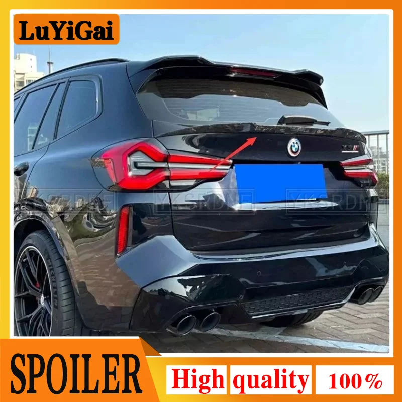 Pre BMW X3 G01 vysokokvalitné uhlíkové vlákno a čierny farebný spojler FRP zadný spojler Tail Wing Trunk Cover Cover Styling