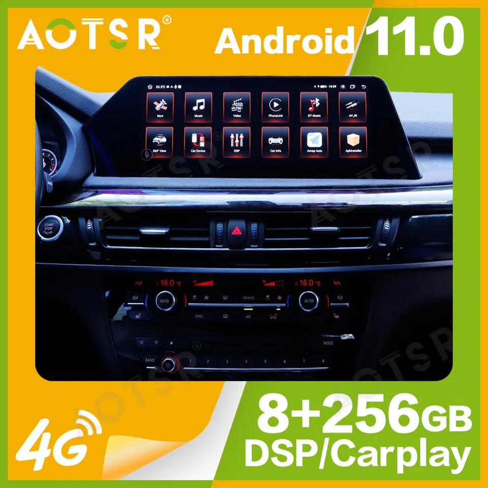 Pre BMW X5 2009 ~ 2016 8+256 GB Android Car Radio GPS navigačné multimediálne prehrávač Stereo 2 Din Autoradio Head Unit Screen Screen