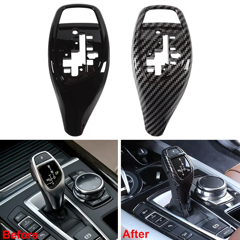 Pre BMW X5 X6 F15 F16 F16 Gear Shifter Shifter Páka TEVER NÁKLADOVÝ PANEL PANEL PANEL NÁVRAT LESTY BLACKOVÉHO TOBERNÉHO VLASTNOSTI Štýl