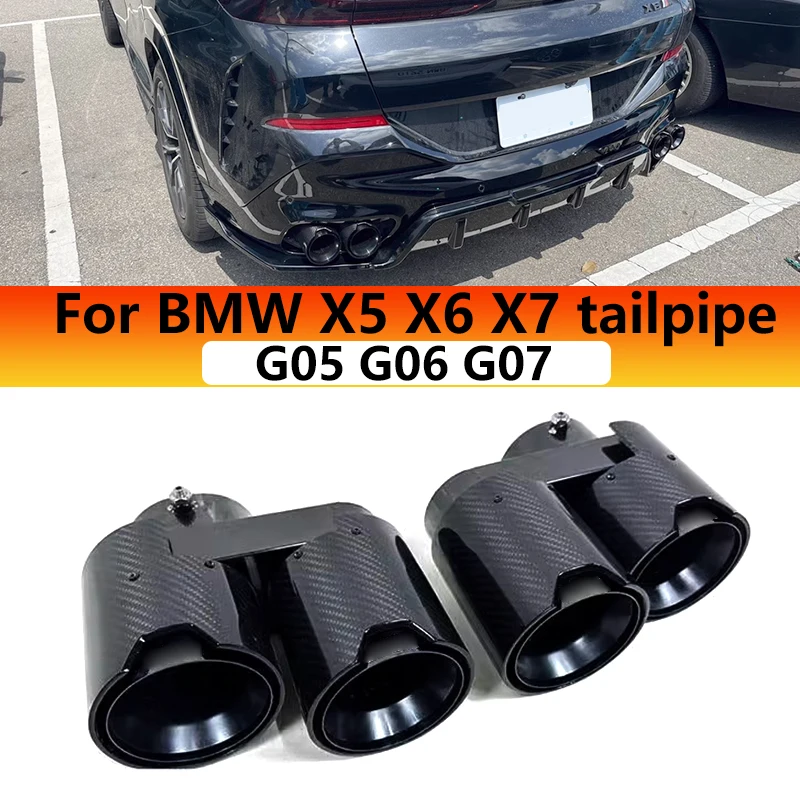 Pre BMW X5 X6 X7 Quad Tailpipe 2020 až 2024 G05 G06 G07 TUMBLIVÁRNEH