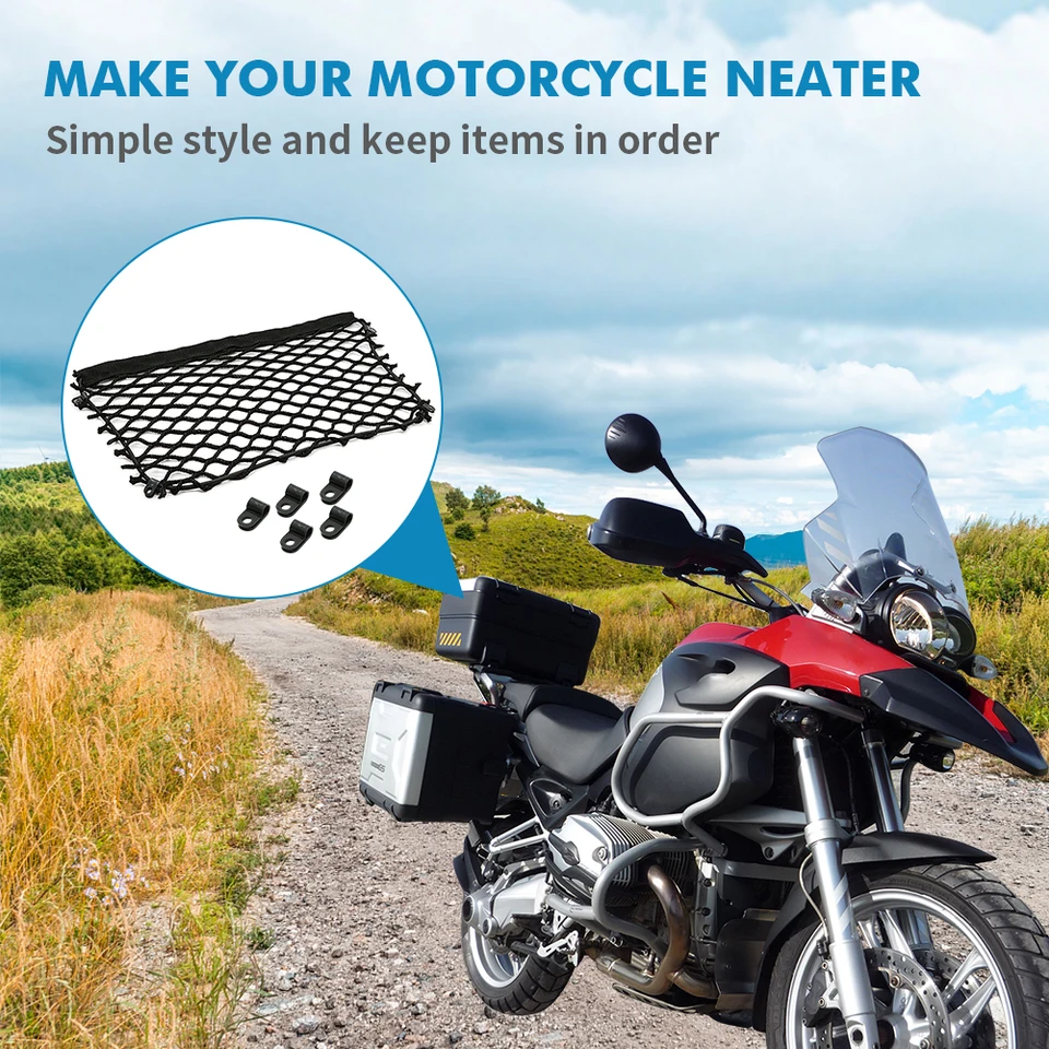 Pre BMW čierne auto kmeň kmeňa batožiny nákladný čistý polyesterové vlákna sieťový organizátor F650GS F700GS F800GS R1200GS R1200GS