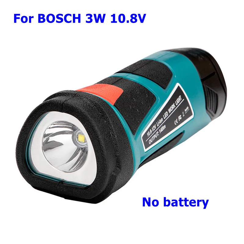 Pre Bosch 3W 10,8V-12V ručné LED svetlo LED (bez batérie, bez nabíjačky) lítium nabíjateľných žiaroviek baterky