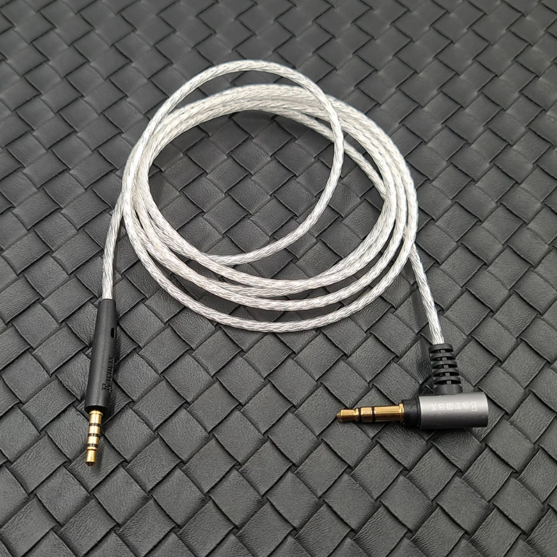 Pre Bose AKG JBL Sennheiser Beyerdynamic Creative Live2 QC25 QC35 Y50 Y40EAR Phone vymeniteľný 3,5 mm až 2,5 mm strieborný kábel