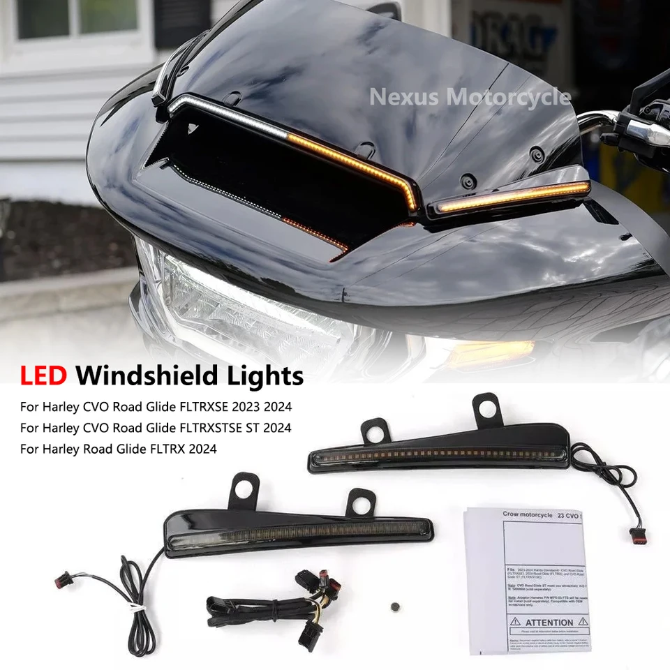 Pre bočné ledii na bočné sklo Harley Signal Signál LED svetlo 2023 2024 Touring CVO 121 117 Road Glide St Fltrxse 2023 Nový motocykel