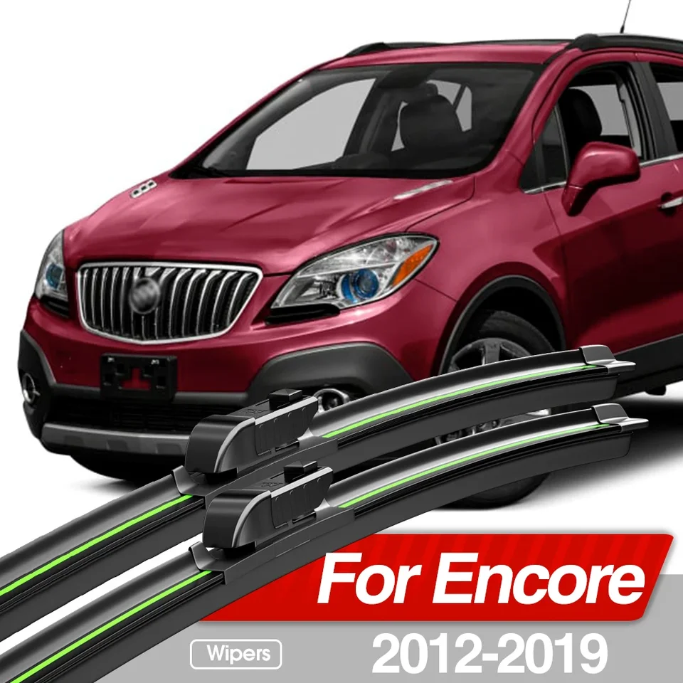 Pre Buick Encore 2012-2019 čepele čepele predného čelného skla 2KS Černé okenné príslušenstvo 2013 2014 2015 2016 2016 2017 2018
