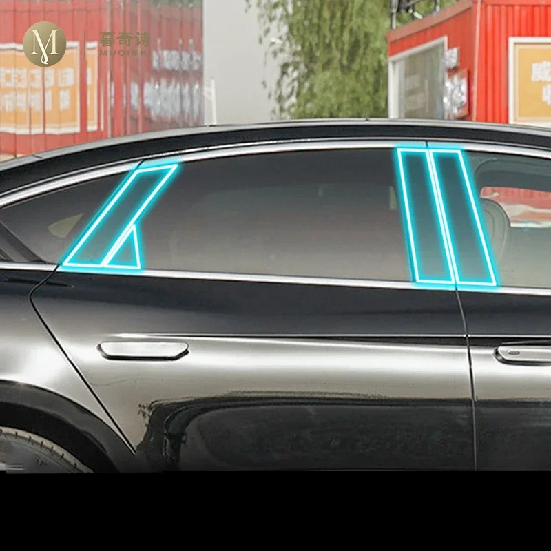 Pre BYD Han EV/DM 2020-2023 Vonkajší automobilový okenný pilier proti škrabaniu PPF-TPU Protective Film Anti-Scratch Film Accessories