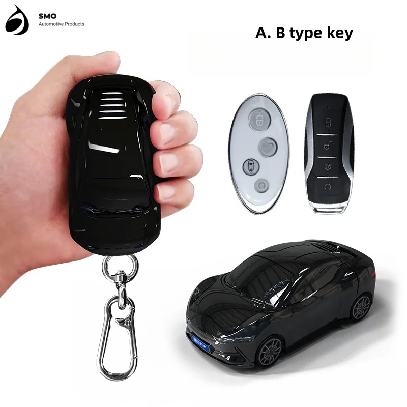 Pre BYD Kľúčové krytie Športové vozidlá s ľahkým automobilom Keychain Model Model Key Ochrana obal Automatické dodávky Kreatívne nové