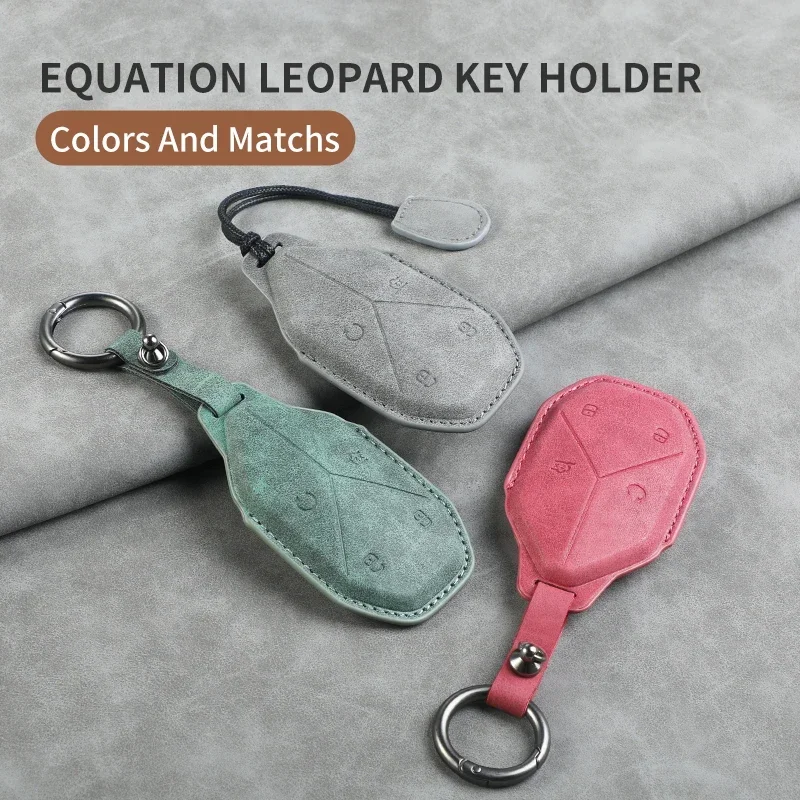 Pre BYD Rovnice Leopard 5 2023 2024 Ručne vyrobené vozidlo Smart Key Case Cover Keyless Remote Entry FOB Keychain Príslušenstvo