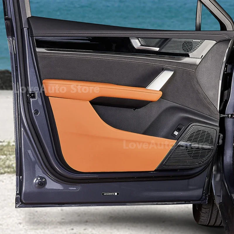 Pre BYD TANG EV DMI 2022 2023 Dvere CAR DOOR OBRADNÉ DOOR Dvere Anti-Kick Anti-Dirty Pad Mat Dekorácie Doplnky kožených pásov