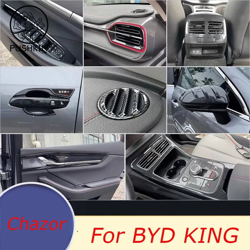 Pre BYD TEAS 5 DMI Chaser 05 Chazor King DM-I 2024+ CAR KONTROLNÉ ZARIADENIE OVEROVANÝ PANEL OVOCNÝ PANEL Vzduchový vývodový kryt