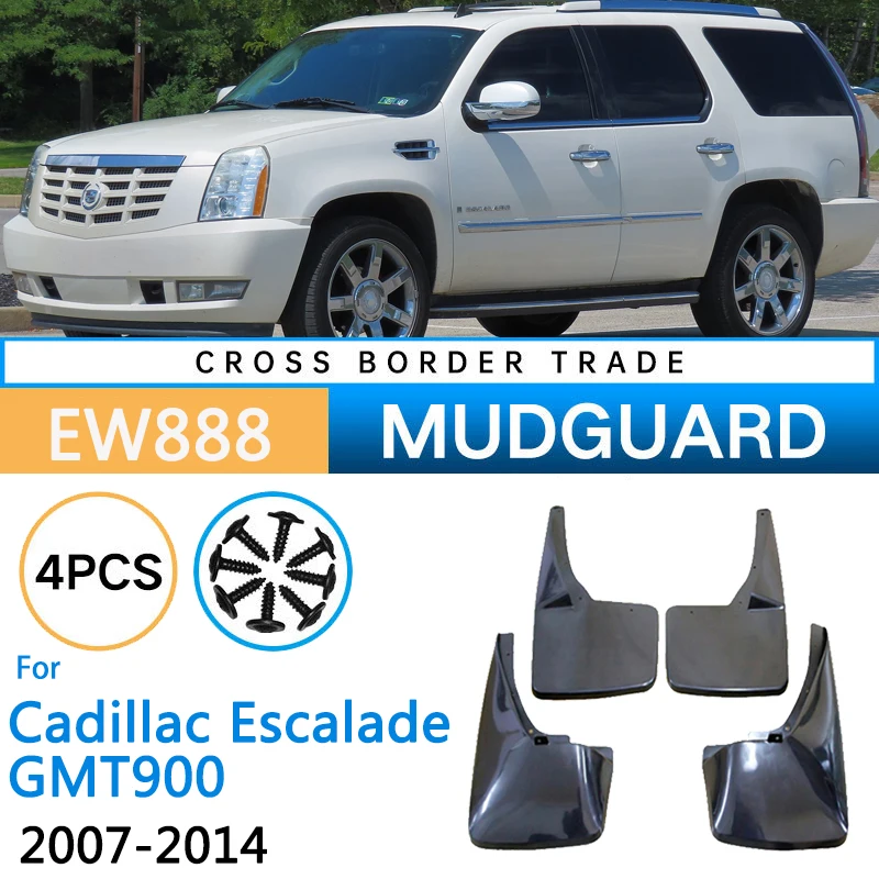 pre Cadillac Escalade GMT 900 2007 ~ 2014 2010 predné zadné kolesá blatníky blatníka bahenné klapky Splash Guard Carsory príslušenstvo