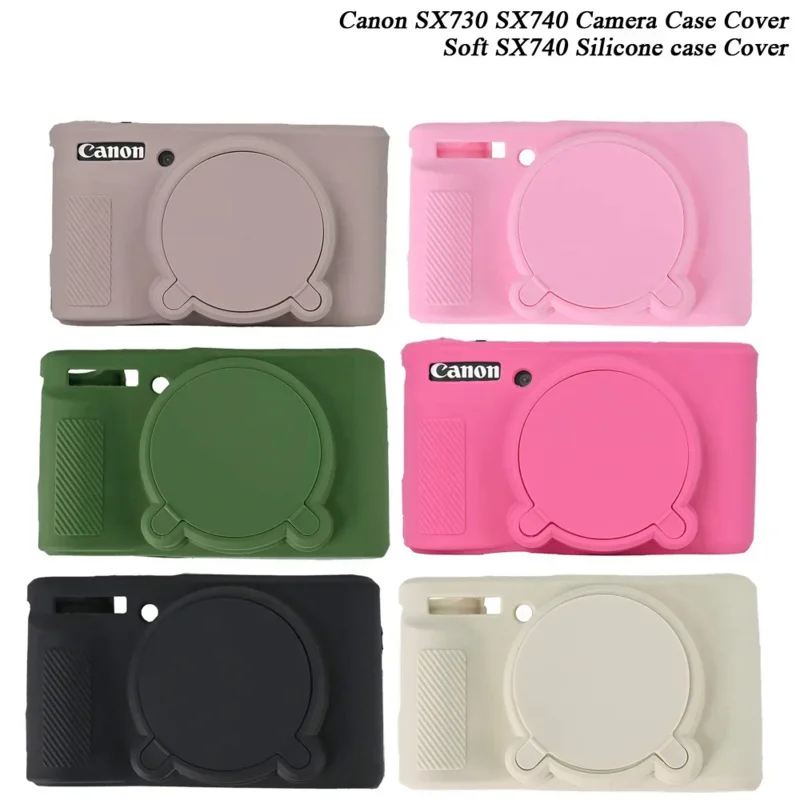 Pre Canon PowerShot SX730 SX740 SX740HS Gumový kryt pokožky Soft SX740 Silikone Puys Camera Bag Skin