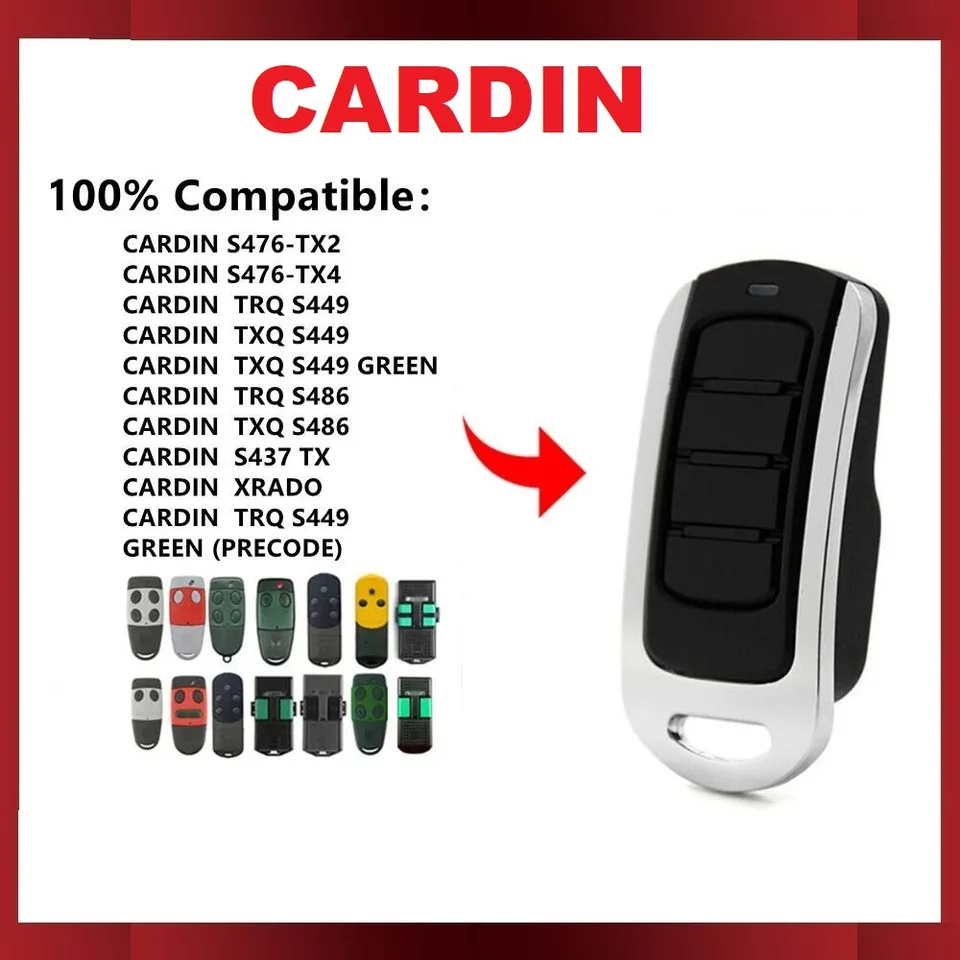 Pre Cardin S435 S449 S486 S476TX2 TXQ Garážové dvere diaľkového ovládača Cardin 433.92 868 MHz Opener Rolling Code Clone Clone