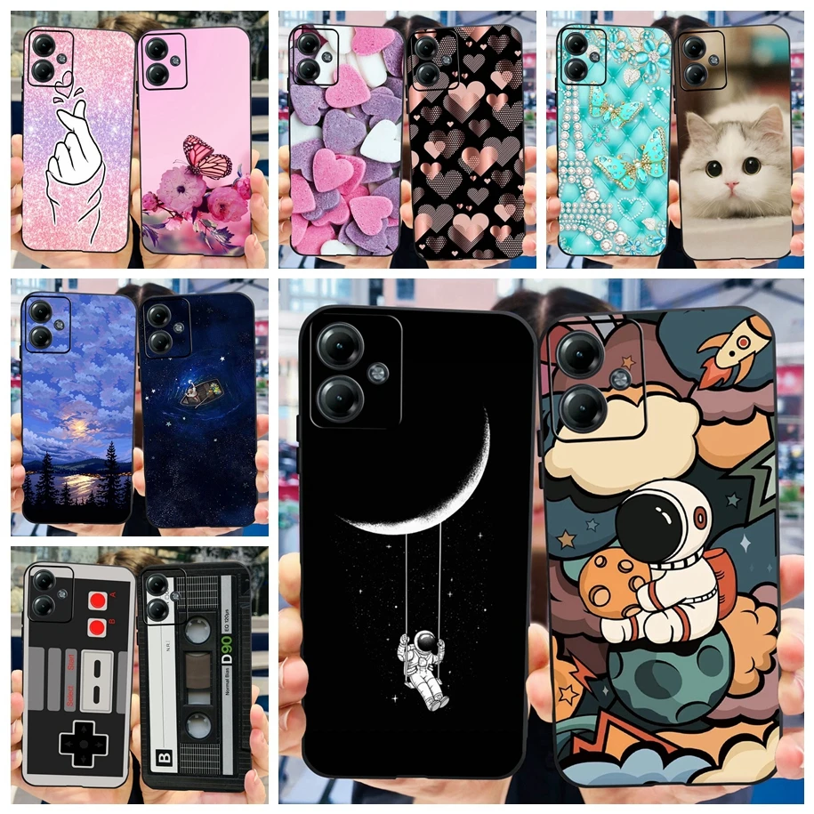 Pre Case Motorola Moto G14 Case 2023 Cute Astronaut Silicon Soft TPU Telefónový zadný kryt pre Moto G14 4G Funda na MotoG14 XT2341-4 CAPA