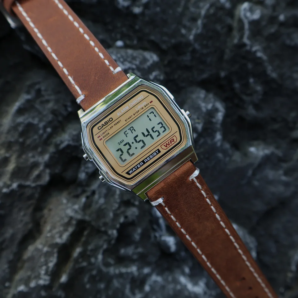 Pre Casio A168W AE-1200/1300 AE1200 F91W A159 F105 A158 A169 F91W SGW-300 Vintage hodinky s plným zrna kožené popruhy s 18 mm