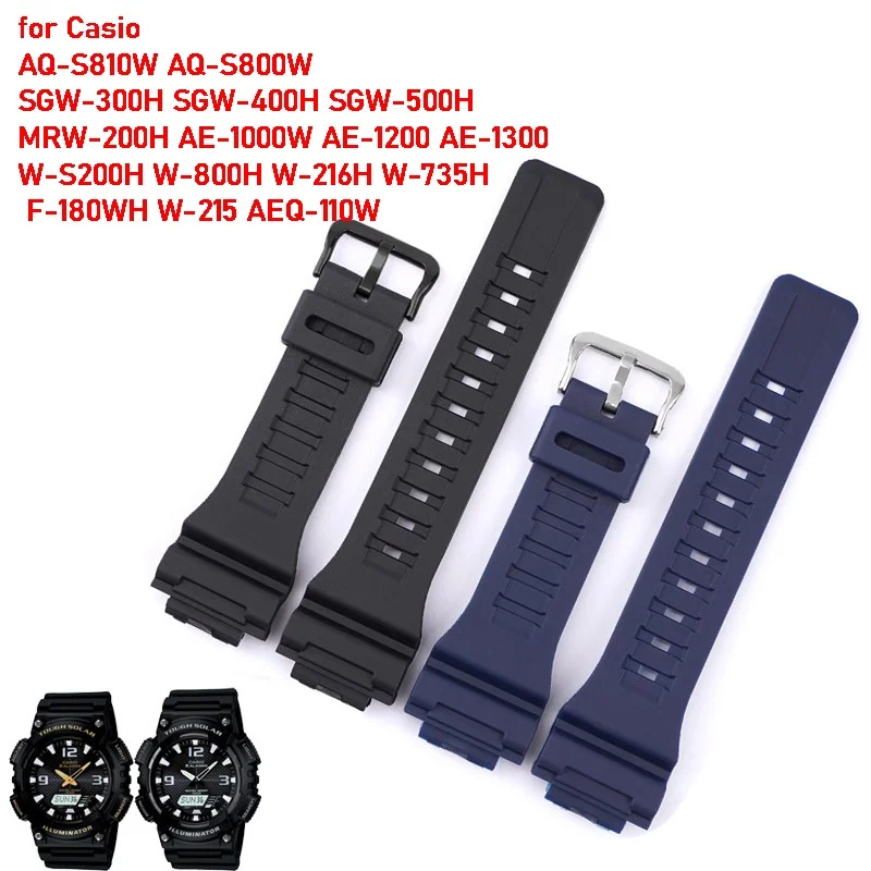 pre Casio G-Shock AQ-S800/AQ-S810W SGW-300H SGW-400H HDC-700 MRW-200H AE-1000W AE-1200/1300 W-S200H W-800H W-216H WatchBand