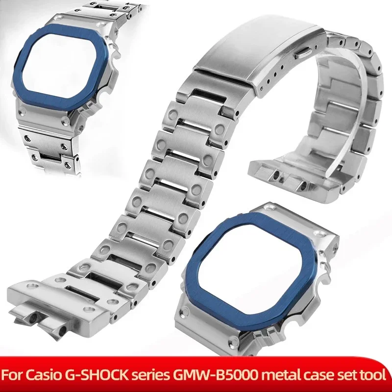 Pre Casio G-Shock Series 40. výročie GMW-B5000 Kovový remienok z nehrdzavejúcej ocele Nástroj Nástroj Kovové Pánske hodinky Príslušenstvo