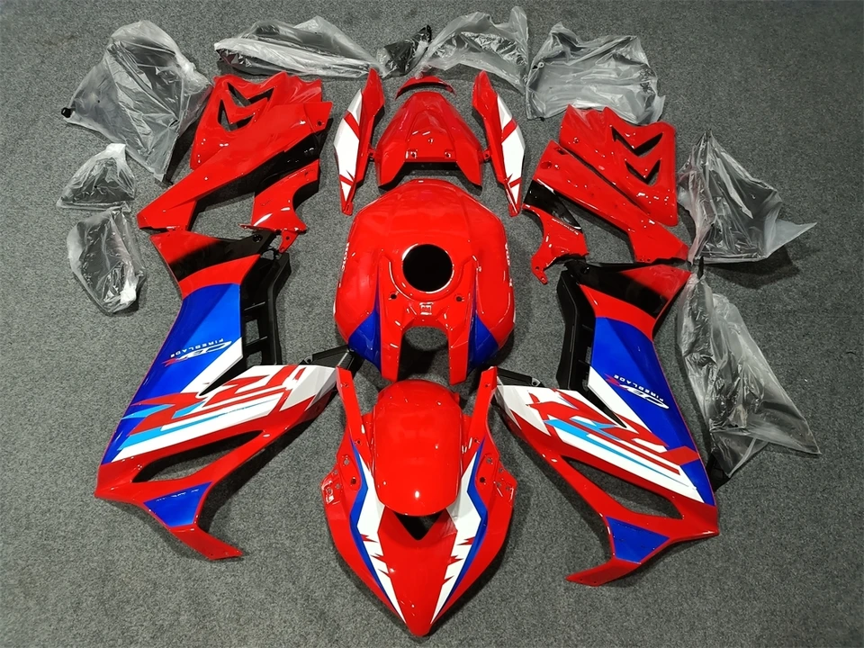 pre CBR650 CBR650R 2019 2020 2021 2022 Fairing CBR650 R Motocykelový kapotáž Motocykel s červenými sériami.