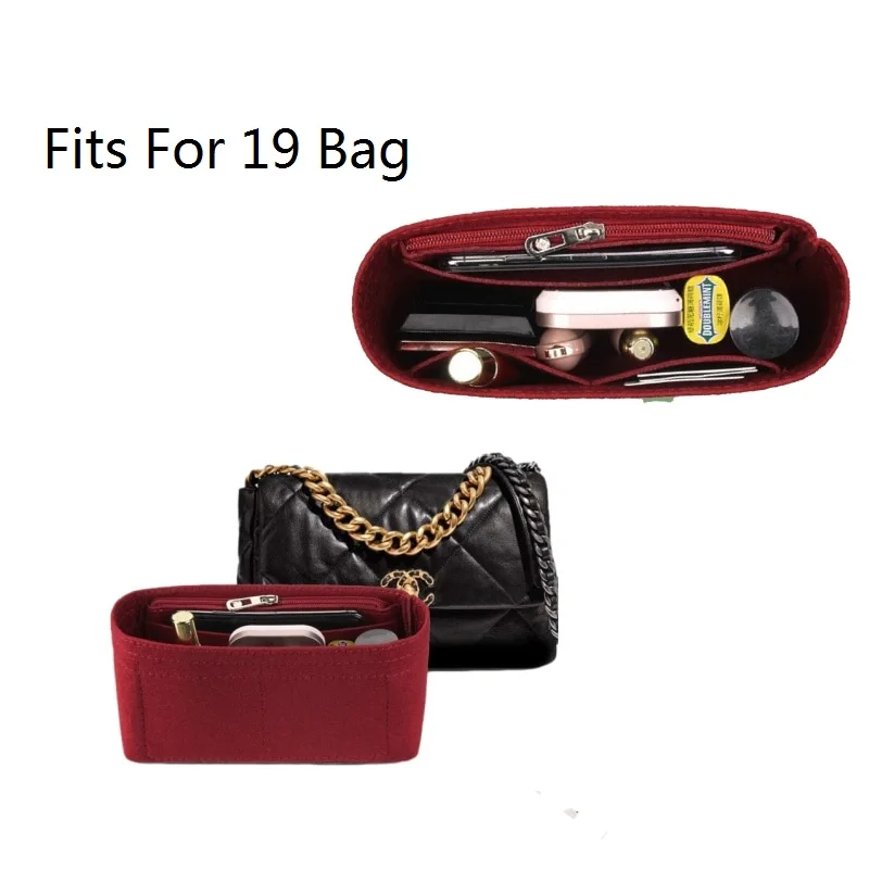 Pre CC19 BAG ORGANIZER ORGANUSE CANAGE Dámsky organizátor make -upu Felt vložka vložka vložka Prenosná kozmetická taška Shaper