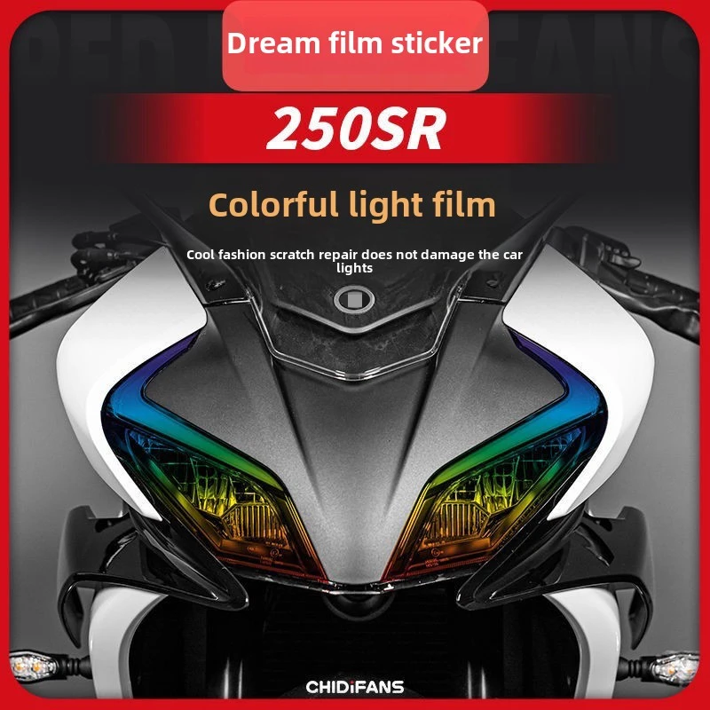 Pre CFMoto 250SR 250 SR 2022 2023 Farba svetlometu Zmena vysokej prenosovej sviečky film Priehľadný ochranný film Film