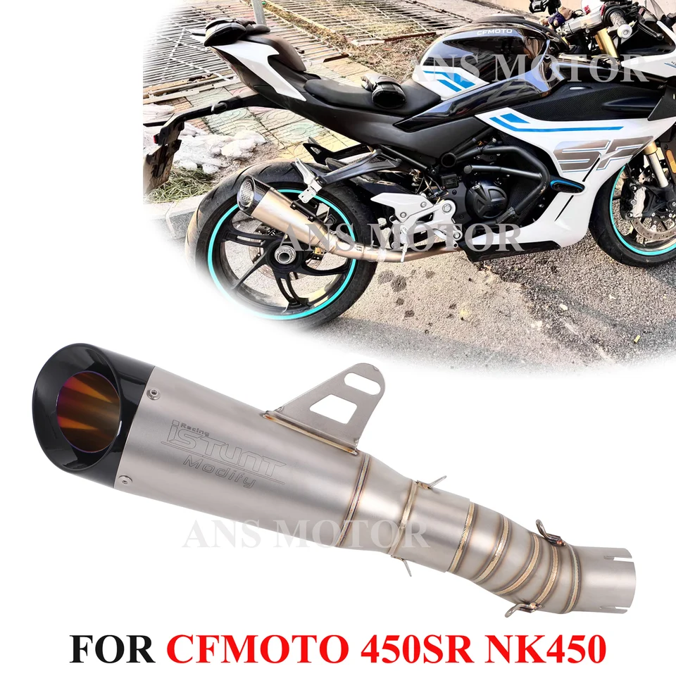 Pre CFMoto 450SR 450nk 2022 -2024 Motocykel výfukový sklz potrubie na potrubí 51 mm 450SR výfukového plynu