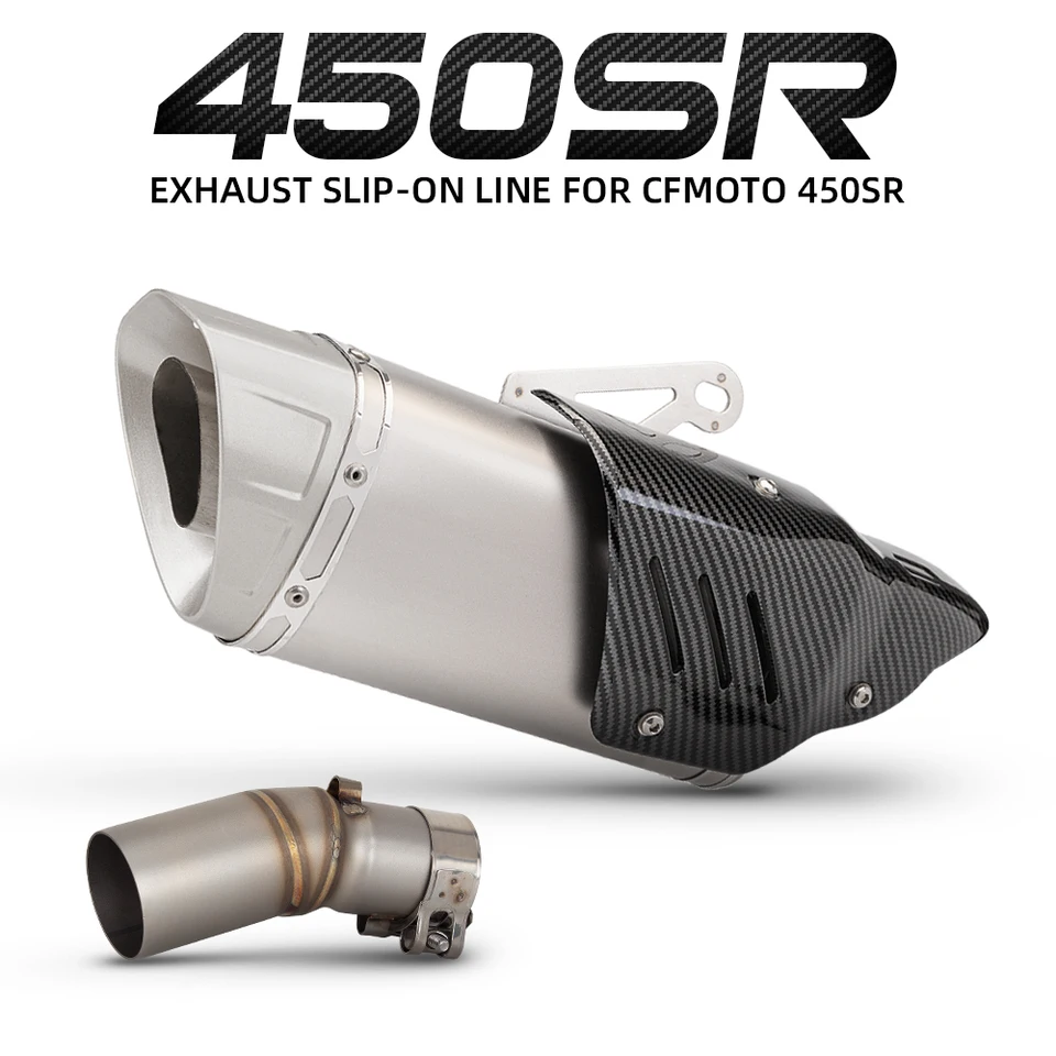 Pre CFMoto 450SR 450SS 2022-2024 Výfukový systém Middle Link Potrubie s krytom tlmivý motocykel Únik motocykla upravuje sklz na pretekárskej linke