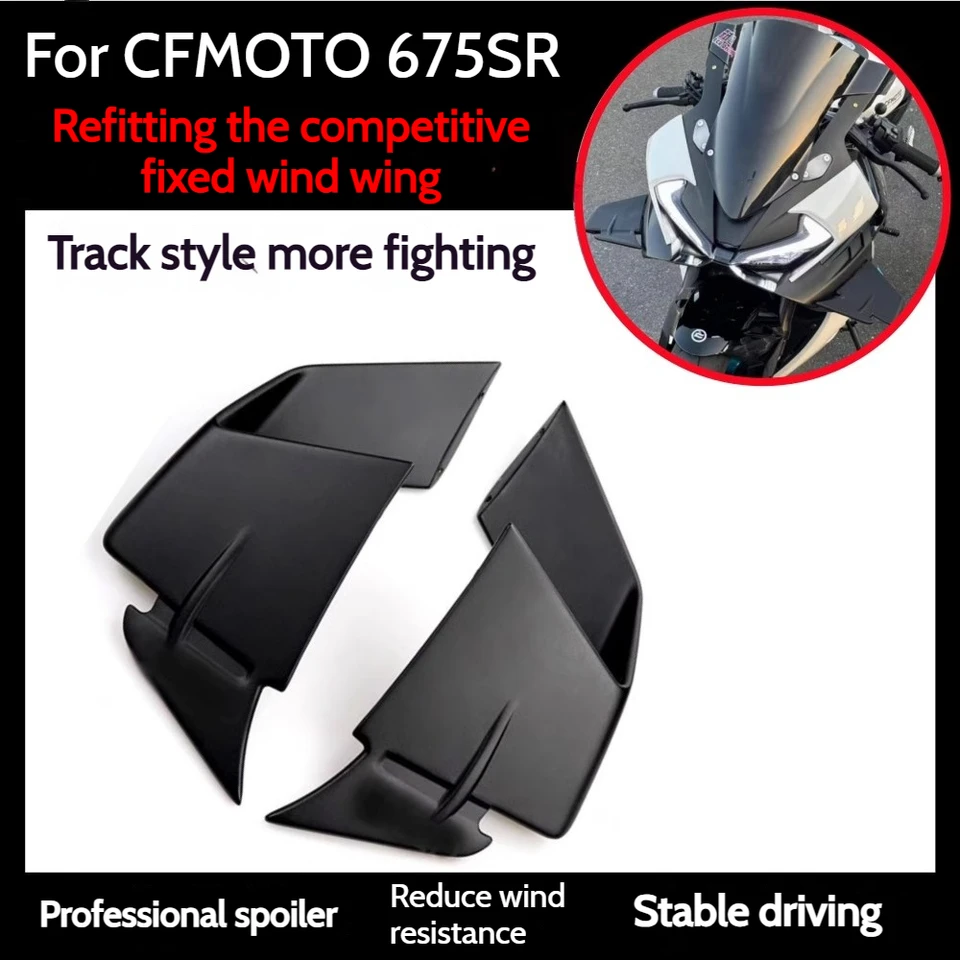 Pre CFMoto 675SR-R modifikované pevné krídlo preteky pevné GP Fixné krídlo zväčšené krídlo Modifikačné príslušenstvo