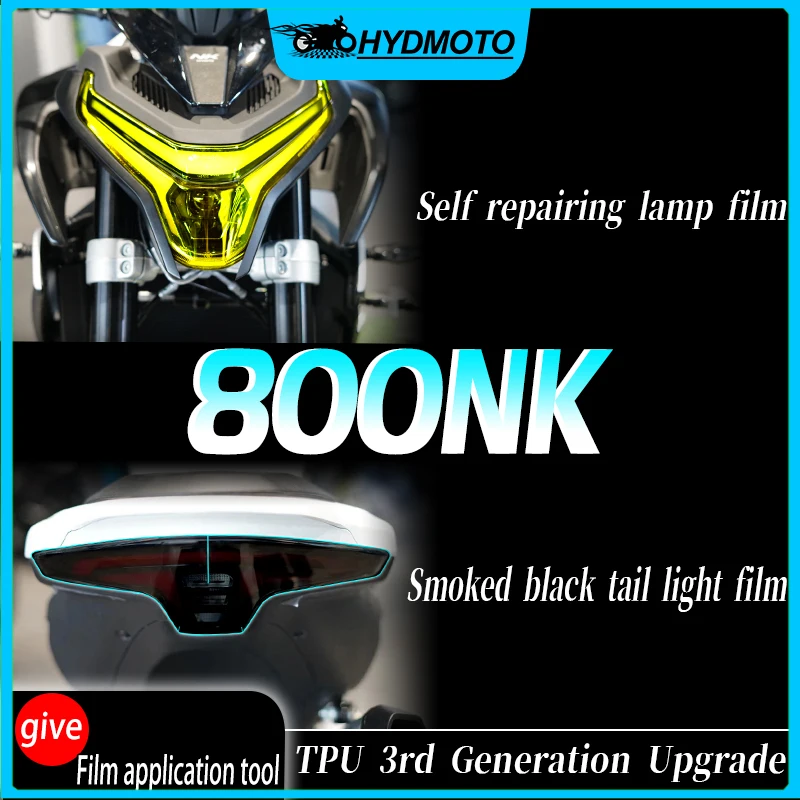Pre CFMoto 800NK svetlomety Údené čierne chvostové svetlo Film Rain Film Film Self opravovanie nálepiek Príslušenstvo Modifikácia