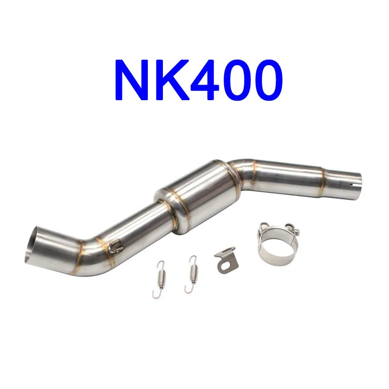 Pre CFMoto NK400 CF NK 400 Middle rúrka Motocykel Výfuková spoja prednej trubice Escape Moto 51 mm Vstupný výfukový výfuk