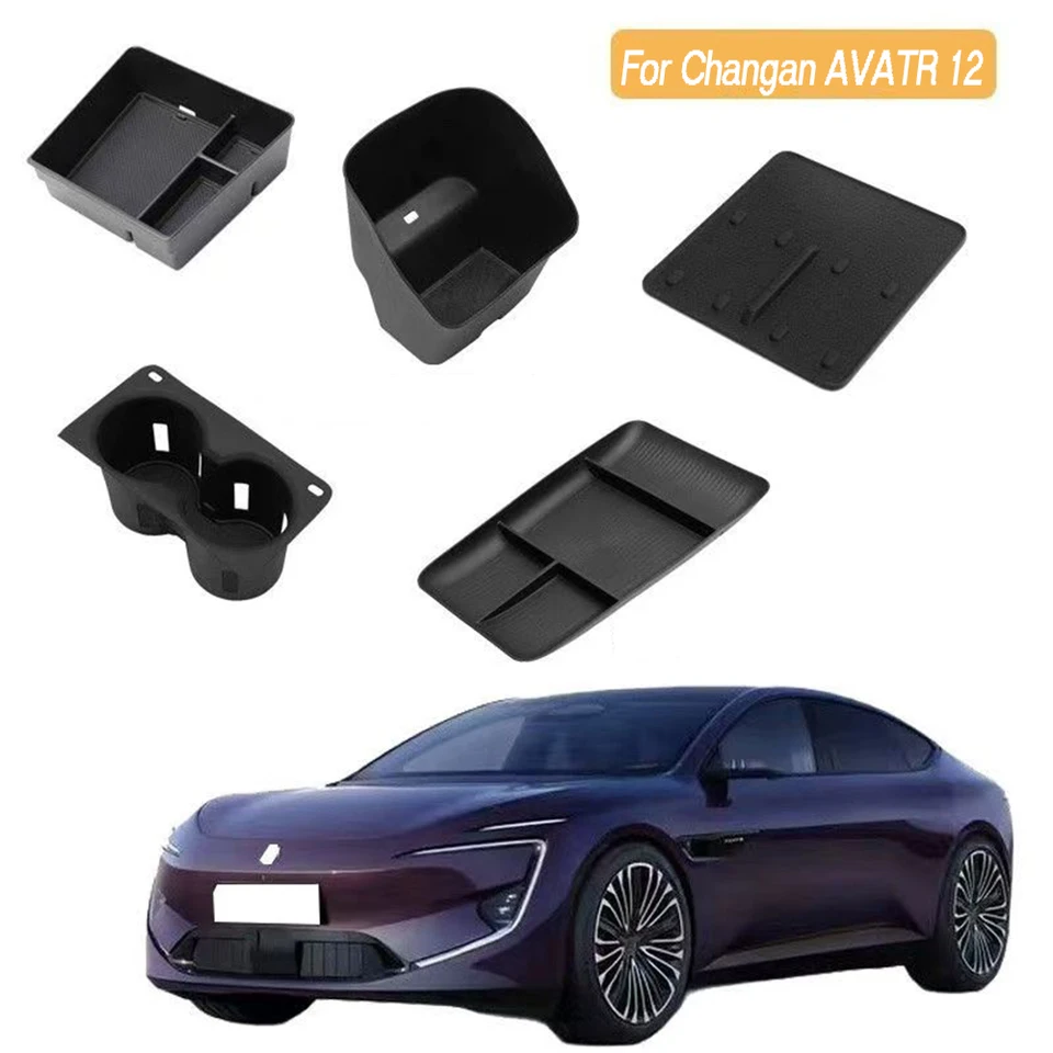 Pre Changan Avatr 12 2024 Styling automobilu Centrálne ovládacie skladovacie skrinky Hope Cover Cover Central Storage Box Storage Box