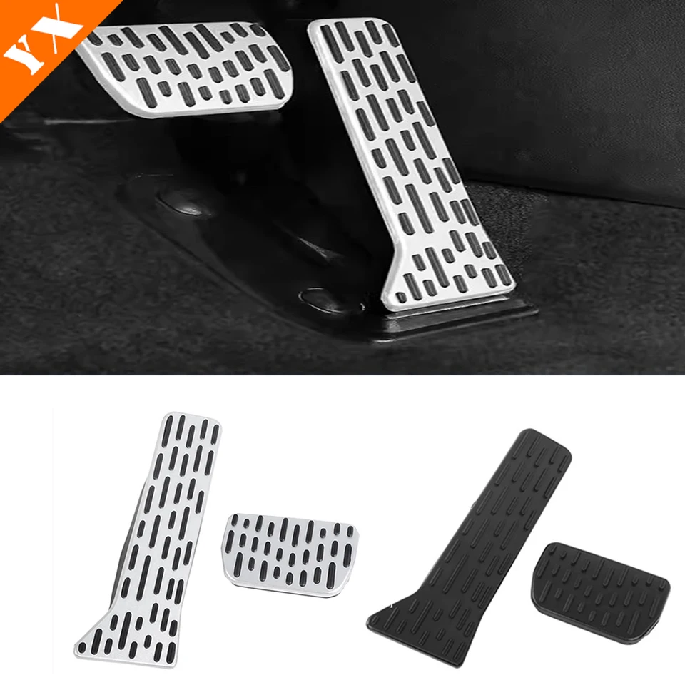 Pre Changan Deepal S7 2023-2024 Čierne/strieborné vozidlo Doplnky Decoration Brzdí pedály kryt nekĺzavých vankúšikov interiérové ​​kryt