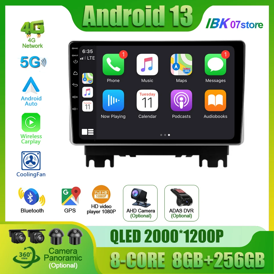 Pre Changan Kaicene F70 2019 - 2023 Android 13 Multimediálne video autora Radio Radio Player Navigation Stereo 4G Multimedia CarPlay