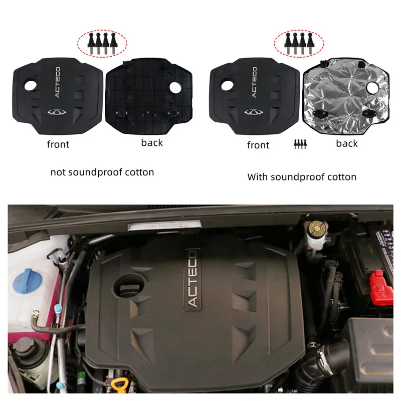 Pre Chery Arrizo5 Arrizo 5 Ochrana motora Motor Modifikovaný kryt kapucňového krytu akustická izolačná doska