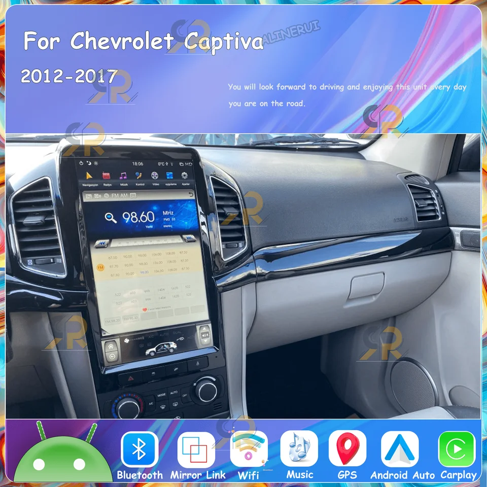 Pre Chevrolet Captiva 2012 - 2017 2018 1 DIN Č. 2 DIN SCREE Bluetooth pre auto Radio Android Player Stereo prijíma automobil
